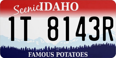 ID license plate 1T8143R