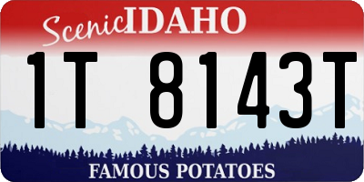 ID license plate 1T8143T
