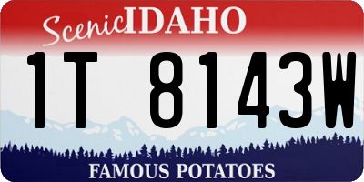 ID license plate 1T8143W