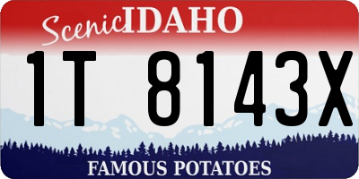 ID license plate 1T8143X