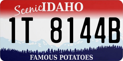 ID license plate 1T8144B