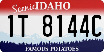 ID license plate 1T8144C