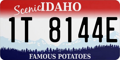 ID license plate 1T8144E
