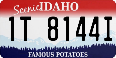 ID license plate 1T8144I