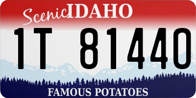 ID license plate 1T8144O