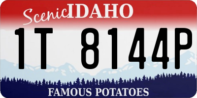 ID license plate 1T8144P