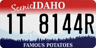 ID license plate 1T8144R