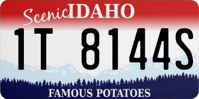 ID license plate 1T8144S