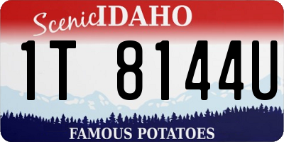 ID license plate 1T8144U