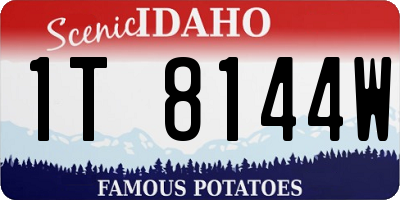 ID license plate 1T8144W