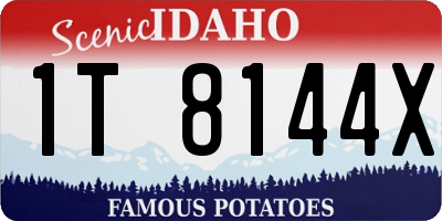 ID license plate 1T8144X