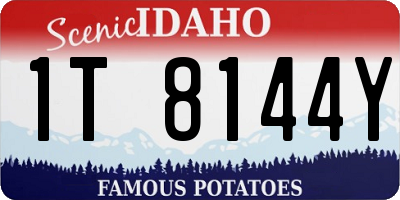 ID license plate 1T8144Y