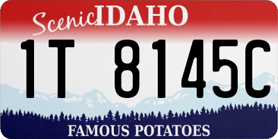 ID license plate 1T8145C
