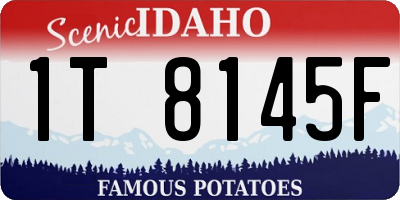 ID license plate 1T8145F