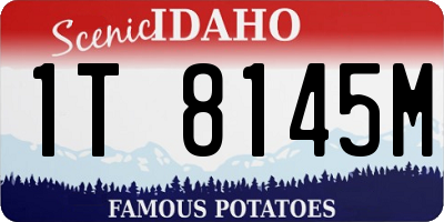 ID license plate 1T8145M