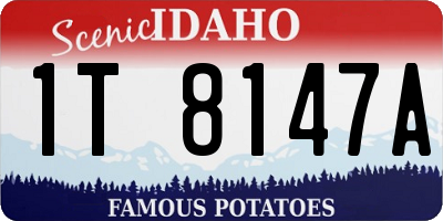 ID license plate 1T8147A