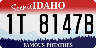 ID license plate 1T8147B