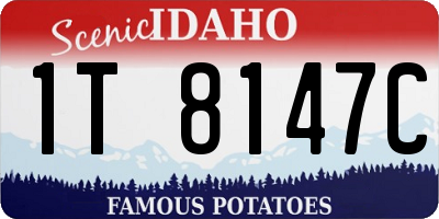 ID license plate 1T8147C
