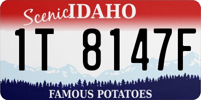 ID license plate 1T8147F