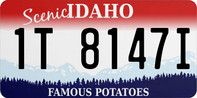 ID license plate 1T8147I