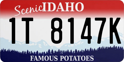 ID license plate 1T8147K