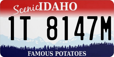 ID license plate 1T8147M