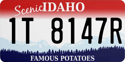 ID license plate 1T8147R