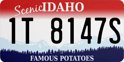 ID license plate 1T8147S
