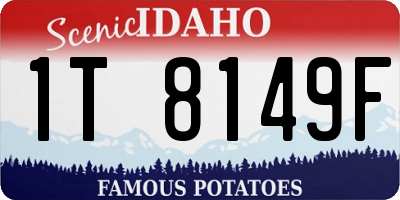 ID license plate 1T8149F
