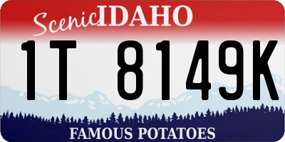 ID license plate 1T8149K