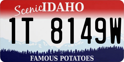 ID license plate 1T8149W