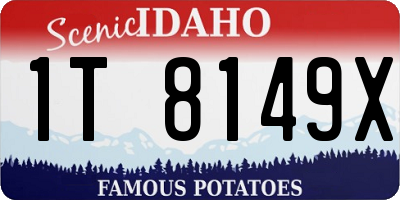 ID license plate 1T8149X