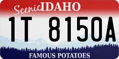ID license plate 1T8150A