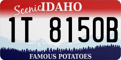 ID license plate 1T8150B