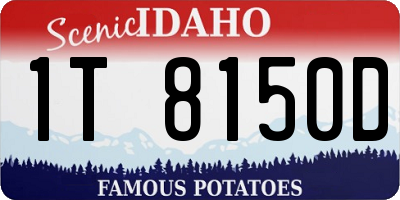 ID license plate 1T8150D