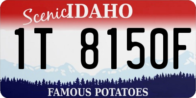 ID license plate 1T8150F