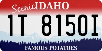 ID license plate 1T8150I