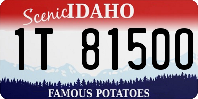 ID license plate 1T8150O