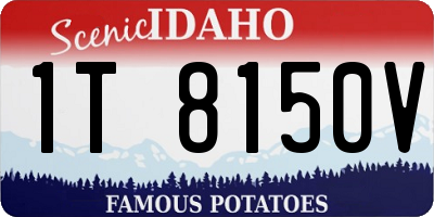 ID license plate 1T8150V
