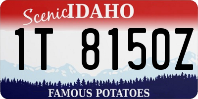 ID license plate 1T8150Z