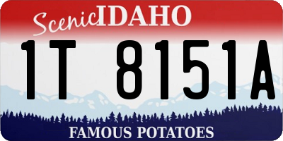 ID license plate 1T8151A