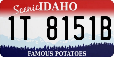 ID license plate 1T8151B
