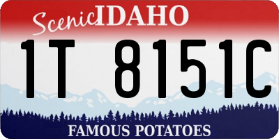 ID license plate 1T8151C