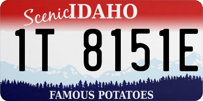 ID license plate 1T8151E