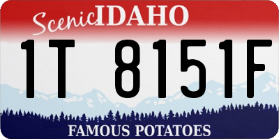 ID license plate 1T8151F