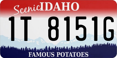 ID license plate 1T8151G