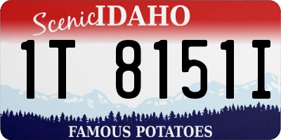 ID license plate 1T8151I