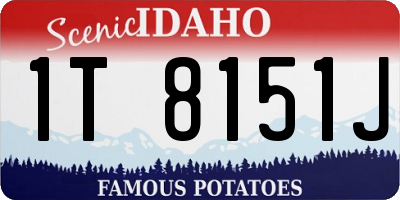 ID license plate 1T8151J