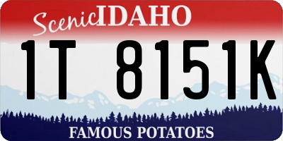 ID license plate 1T8151K
