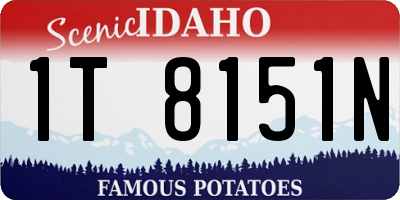 ID license plate 1T8151N